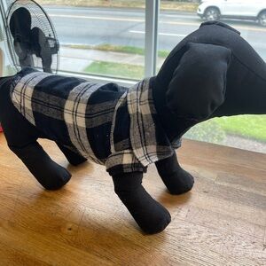 New never used doggie plaid shirt